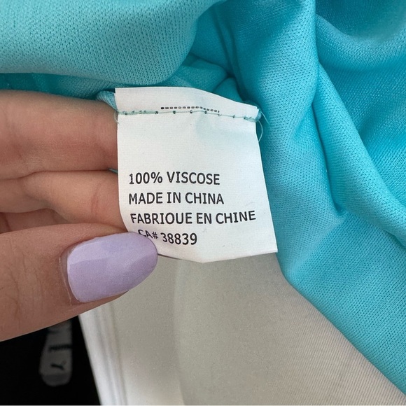 Vintage Fairycore Teal Crochet Swim Cover-Up knit mermaidcore XL - Picture 8 of 8